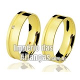 Alianças casamento em ouro amarelo 18k 750