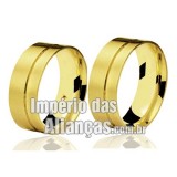 Alianças de casamento em ouro 18k 750