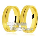 Alianças de noivado e casamento em ouro amarelo 18k