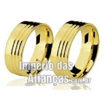 Alianças de noivado e casamento em ouro amarelo 18k