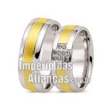 Alianças de noivado e casamento ouro 18k e prata