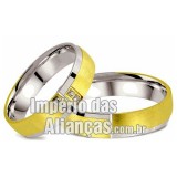 Alianças  de noivado e casamento em Ouro 18k e prata 