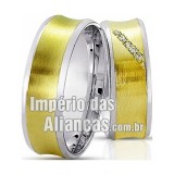 Alianças de noivado e casamento ouro 18k e prata 