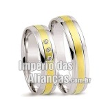 Alianças de noivado e casamento ouro 18k e prata