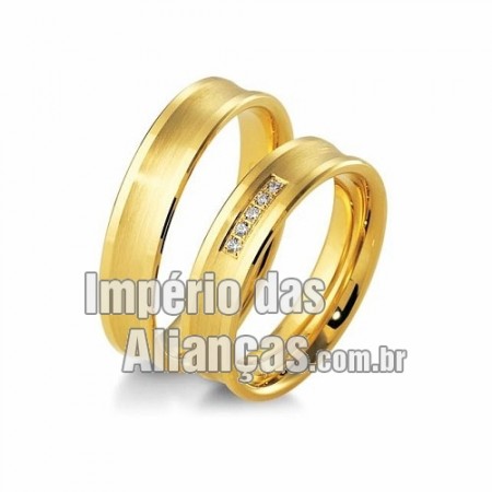 Alianças de casamento em ouro amarelo 18k