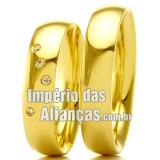 Alianças de casamento em ouro amarelo 18k