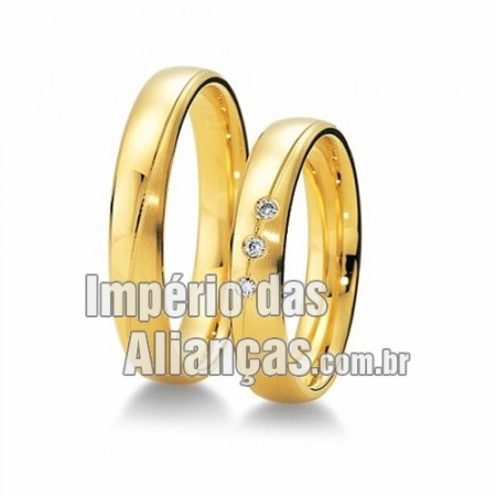 Alianças de casamento em ouro amarelo 18k