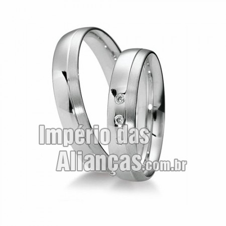 Alianças de casamento em ouro branco