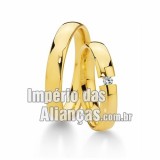 Alianças de casamento em ouro amarelo 18k 750