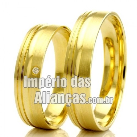 Alianças baratas em ouro 18k para casamento