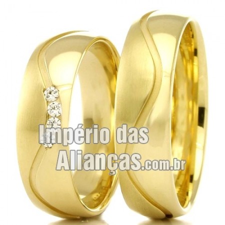 Alianças de casamento  e noivado em ouro 18k 