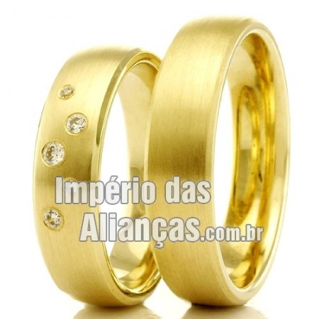 Alianças  de casamento e noivado em ouro 18k