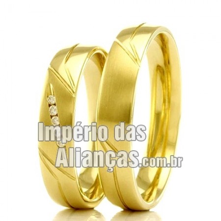 Alianças baratas em ouro 18k