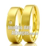 Alianças de casamento em ouro 18k 750