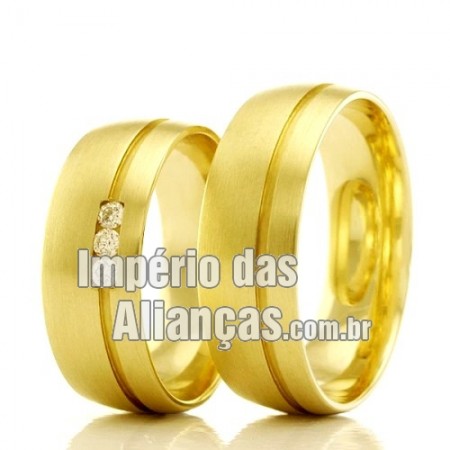 Alianças de casamento  em ouro 18k baratas