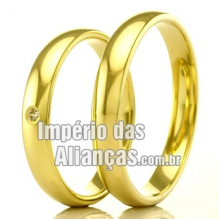 Alianças de noivado e casamento em  ouro 18k