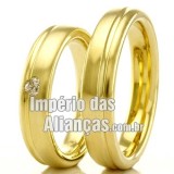 Alianças baratas de casamento  em ouro amarelo 18k