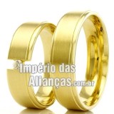 Alianças de noivado e casamento em ouro amarelo 18k