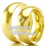 Alianças de casamento e noivado em ouro amarelo 18k 750