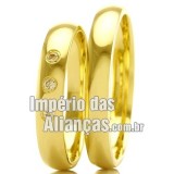 Alianças de noivado e casamento em ouro 18k 750