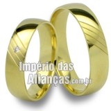 Alianças de casamento em ouro amarelo 18k