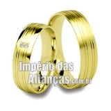 Alianças de casamento em ouro 18k 750